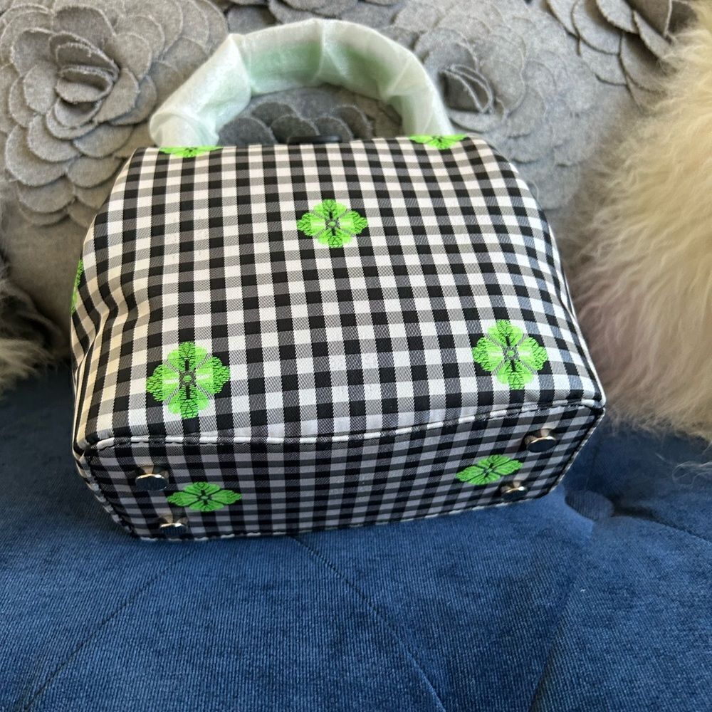 Kate Spade Green and Black Checkered Handbag - Picture 7 of 7